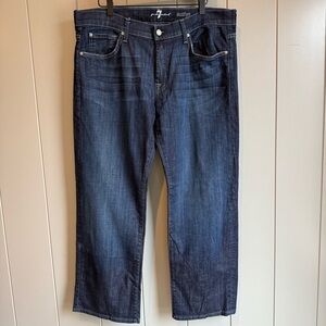 7 For All Mankind Austyn Jeans Mens 36x28 Dark Wash Straight Leg Designer Denim